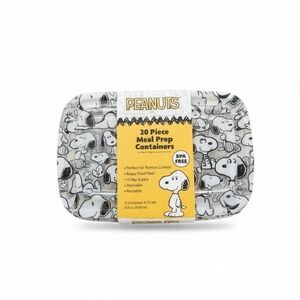 Peanuts Black and White Meal Prep Containers
